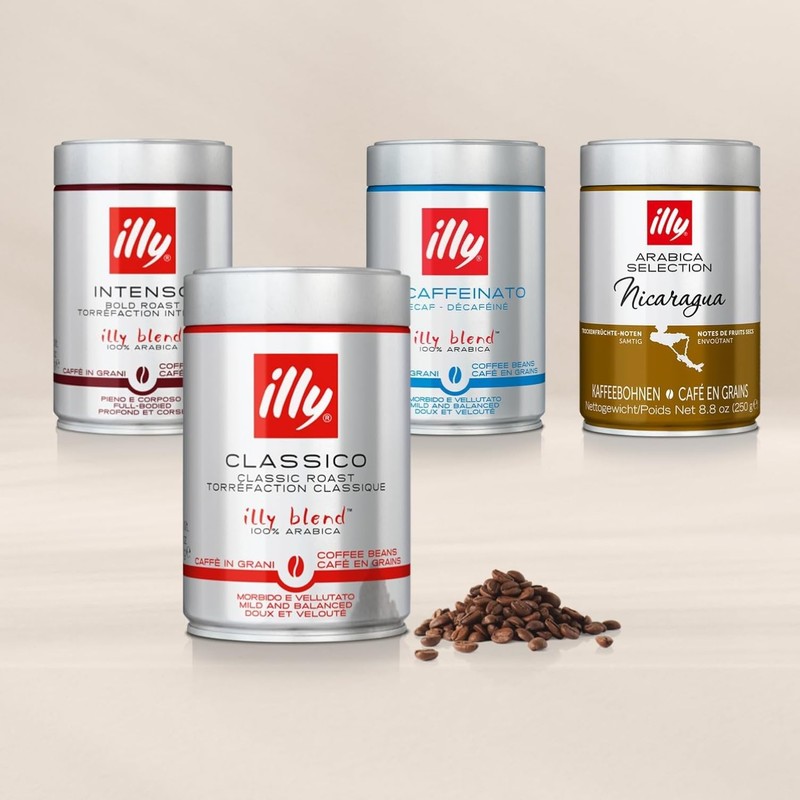 illy, Caffè in Grani da Macinare INTENSO, 100% Arabica con