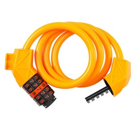Wire Lock, Extra Thick, Bicycle, Key, Bike Dial, Lock, Cycle, Anti-Theft, Mobed, 5 Digit Type, Security Key, Easy Installation, Cable Bracket Included (Orange, 43.3 inches (110 cm)