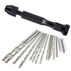 26 PCS Portable Pin Vise Hand Drill Bit Set, 25