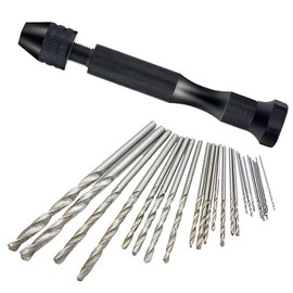 26 PCS Portable Pin Vise Hand Drill Bit Set, 25 pcs Micro Mini Twist Drill Bit Set (0.5-3mm) with 1 pc Pin Vise Rotary Tools for Wood Jewelry Plastic power tools hand tools.