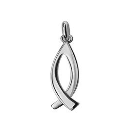 JEVELION Silver Pendant with Fish Pendant 925 Sterling Silver for Men and Women with Necklace Length Selectable, Without chain