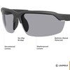 Leupold Tracer Performance Eyewear with Black Frames and Shadow Gray