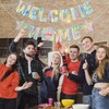 Iridescent Welcome Home Banner, Pre-Strung DIY Welcome Home Decorations