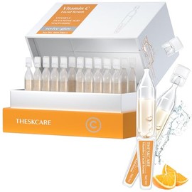 THESKCARE Sérum Facial Con Vitamina C, Ácido Hialurónico, Glutatión, Vitamina E Y Niacinamida. Sérum Facial Antiedad Para Arrugas Y Manchas Oscuras.  