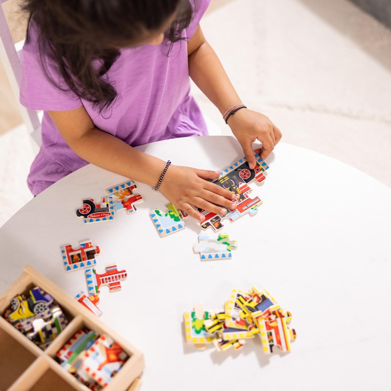 Melissa & Doug Wooden Jigsaw Puzzles in a Box 2-Pack
