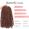 Leeven 12 Inch Pre twisted Butterfly Locs Hair 6 Packs
