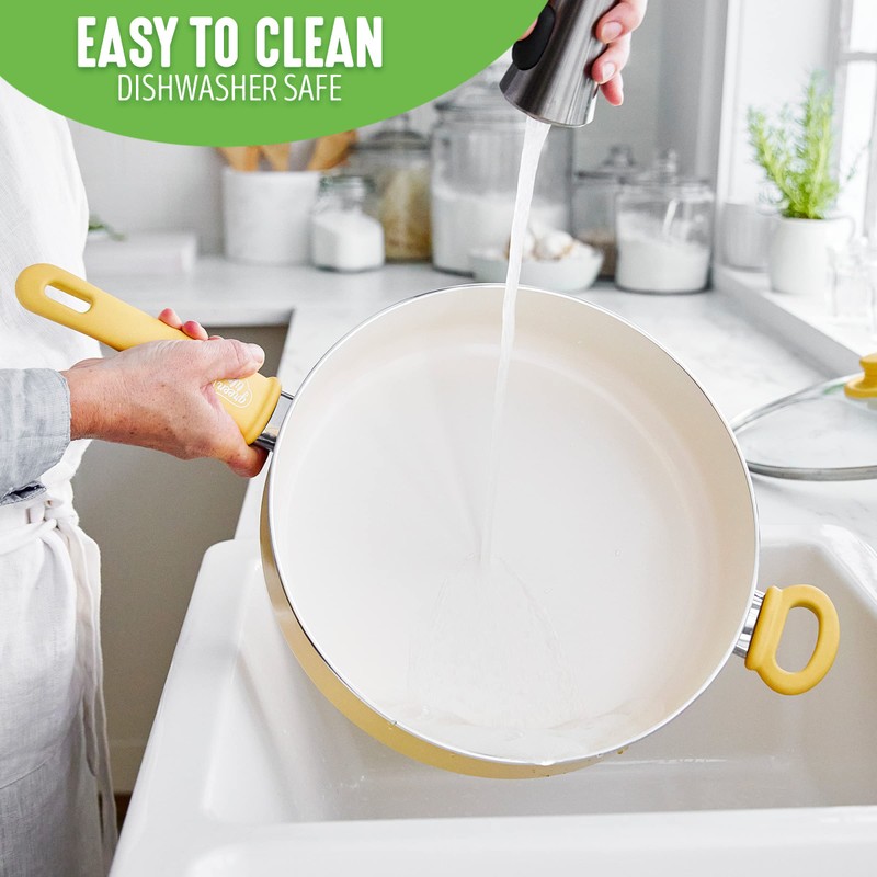 Greenlife Soft Grip Healthy Ceramic Nonstick, 5QT Saute Pan Jumbo