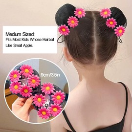 Piezas (3 Pares) De Lazos Florales De Colores Para Cubrir El Moño, Redecilla Para El Cabello Con Cordón, Tamaño Mediano, Accesorios Para El Cabello Para Bailarinas De Ballet, Niñas Y Mujeres.