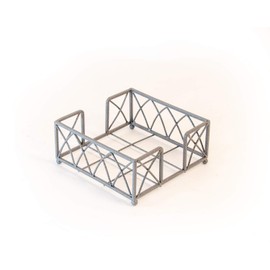 Boston International Arch Design Cocktail Napkin Holder Caddy, 5.5 x 5.5-Inches, Pewter