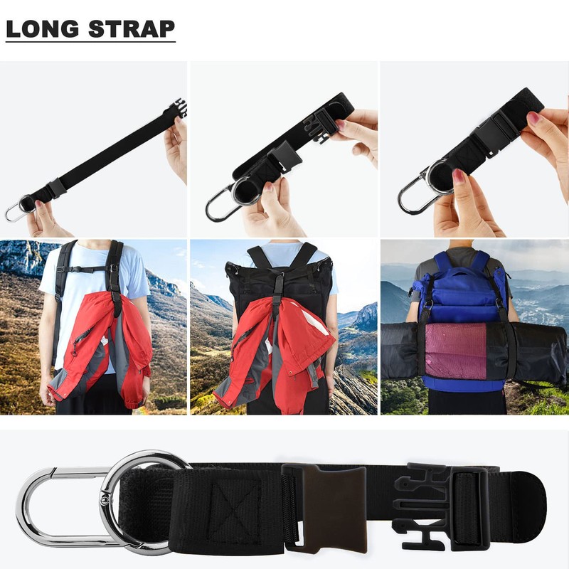 Convenient Coat Fastening Belt for Travel, Elastic Velcro Jacket Gripper