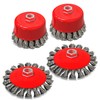BLOSTM Twist Knot Wire Brush Set 4 PCS - Angle