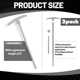 TonGass (2 Pack) RV Waste Valve Extension Tube 9" -Reliable Solution for Easy Waste Management | TX9HPB RV Waste Valve Handle Replacement | Compatible with RV Sewer Hose Kit | Rod Tube Included