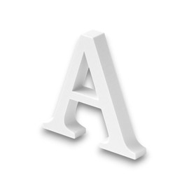 7cm Alphabet Letter White (A(1 piece))