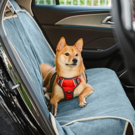 FUNNYFUZZY Dog Car Seat Cover for Back Seat, Waterproof Dog Back Seat Cover, Scratchproof Car Seat Protector for Dogs Nonslip, Dog Back Seat Covers for Cars, Trucks and SUVs, Back Seat(48''W x 53''L)