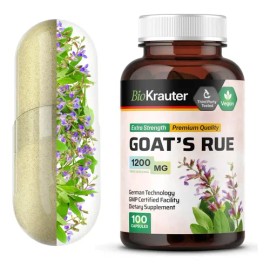 Cápsulas de Energía Bio Krauter Goat's Rue con 100 Unidades
