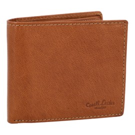 Gusti Leather Runer Wallet Card Holder Small Foldable Men's Brown Leather, brown, Classic