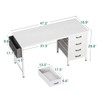 Casaottima 48-Inch Computer Desk with 4 Fabric Drawers — Home