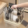 LIPCHEEGO Stackable Caddy Organizer with Handle, Transparent Portable Desk Caddy