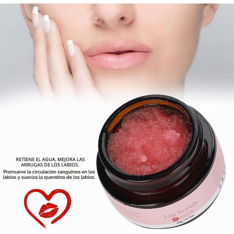 Exfoliante de Labios 20g/Botella, Exfoliante Labial, Lápiz Labial Nutritivo, Quitar