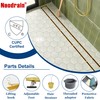 Neodrain 18-Inch Linear Shower Drain with Tile Insert Grate, Golden