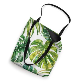 Tropical Leaves Monstera Leaf Botanical Tote Bag