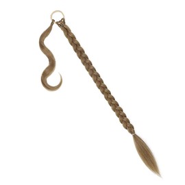 Braid Extensions Ponytail Extension with Scrunchie, 66 cm, Natural Synthetic Hair Braids Hair Extensions for Braiding, Ash Blonde Braid Hairpiece for (Dark Ash Blonde, 76 cm)