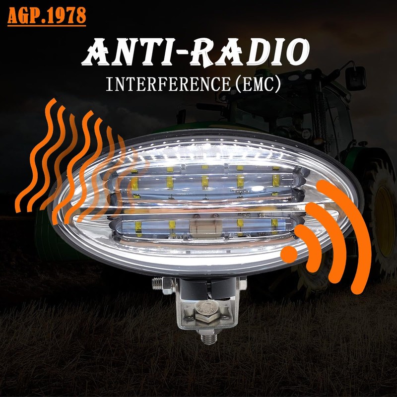 AGP.1978 Oval LED Work Light Driving Light 6.7In 45W Work