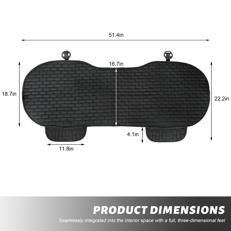 Gdnecad Car Front Seat Cover, Anti-Slip Bottom Auto Seat Cushion