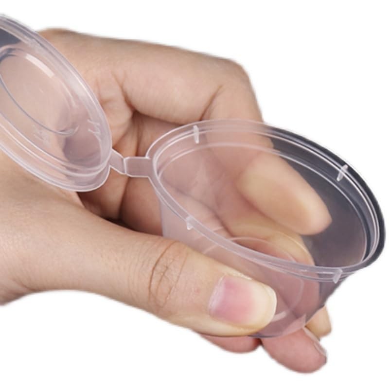 [100 PACK - 1.5 oz] Leak Proof Plastic Condiment Souffle