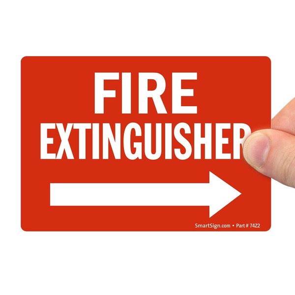 SmartSign 3.5 x 5 inch “Fire Extinguisher” Sticker Label with