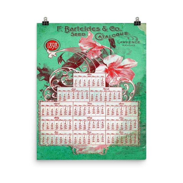 Vintage Poster - F. Barteldes Seed Calendar 0489 - Premium