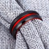 QUEENWISH 8mm Red&Black Tungsten Carbide Ring Mens Two Tone Wedding