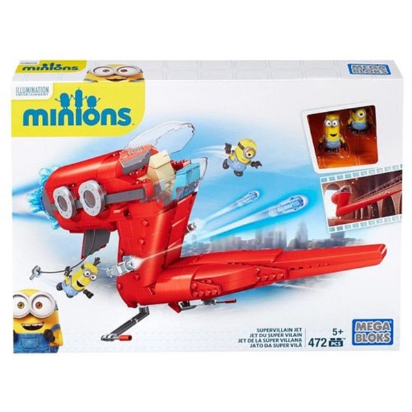 Mega Bloks Minions Flying Villains Super Jet 472 Piece CNF60
