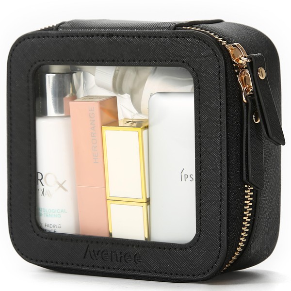 Aveniee Mini Clear Makeup Bag, Small Cosmetic Pouch Travel Toiletry