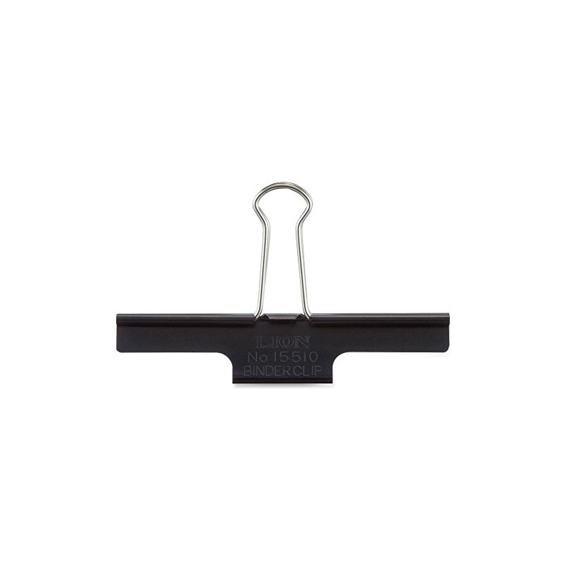 Lion Extra Large Binder Clips, Black, 85-Sheet
