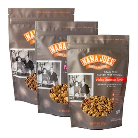 Nana Joes Granola Paleo Series Variety Pack | Cranberry, Orange & Chocolate | Handmade, Gluten-Free, Vegan, Healthy, Plant-Based, Organic, Sugar-Free, Grain-Free | Superfood for Breakfast (6 Pack)