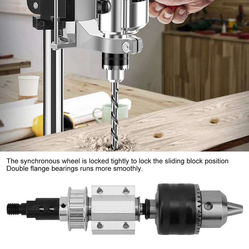 Fafeicy Table Drill Unpowered Spindle Assembly Kit B16 Drill Chuck+
