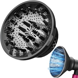 Difusor para Cabello Rizado, Difusor de Secadora Compatible con Secadores de Pelo con Boquillas de 1,5 a 3,22 Pulgadas, Difusor Secadora Plegable para Reduce Encrespamiento y Realza los Rizos
