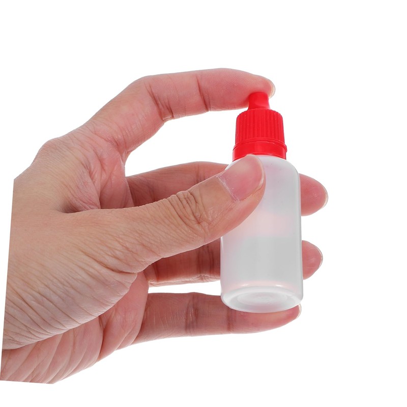 CHILDWEET 50pcs Refillable Eye Dropper Containers Cap for Essential Oils