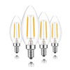 Lamsky E14 European Base LED Filament Edison Bulb, 2W Warm