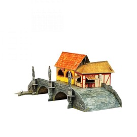 UMBUM Innovative 3D-Puzzles - Medieval City - Trade Bridge 28 pcs 12½ 9½ 5 Clever Paper (537)