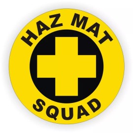 Unbranded/Generic 3pcs - Haz Mat Squad Hard Hat Helmet Stickers Decals Hazardous Materials Hazmat