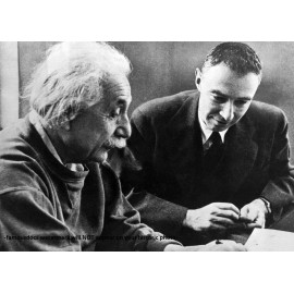 JRobert Oppenheimer Albert Einstein PHOTO Atomic Nuclear Bomb Manhattan Project