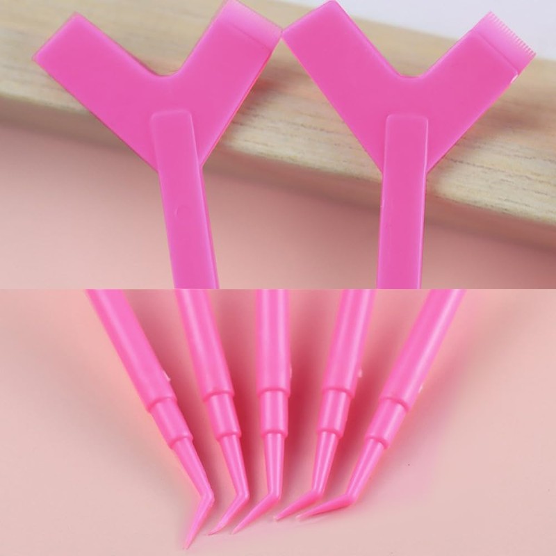 LOYELEY Eyelash Perming Kit, Plate, Stick (Rose), Stick (White), Eyelash