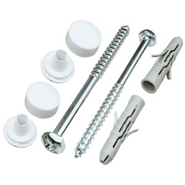 AERZETIX - C57833 - Fixing set for toilet/bidet screw M6x80mm floor mounting - Ø10x50mm nylon dowel - hexagon pull screws - for sanitary installations concrete brick fully hollow