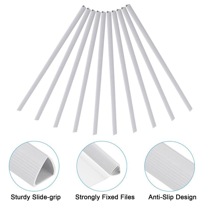 PATIKIL 10mm Binding Bars, 20 Pcs Plastic Binding Bars Slide