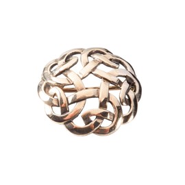 Lauin Celtic Robe Clasp Brooch Diameter 2.5 cm Bronze, Fabric jewellery bag