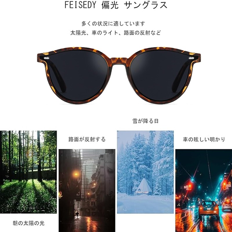 FEISEDY B1102 Polarized Sunglasses, Men's, Stylish, Lightweight, Popular, Driving Fishing