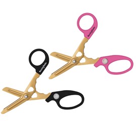 Hummingbird 4 in 1 Medical Scissors - Compact Pocket Size Trauma Shears for Nurses, Students, Respiratory Therapists, Veterinarians, and Medical Professionals (Black + Pink)