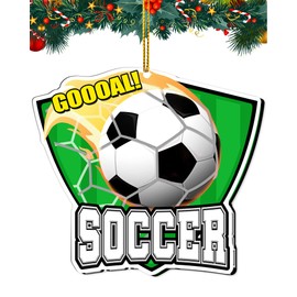 Soccer Ornament for Christmas Tree Soccer Gifts for Boys 8-12 Girls Birthday Soccer Ball Keepsake Christmas Decorations